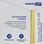 Душевой уголок Wasserkraft Aisch 55P10 120x100 без поддона, стекло прозрачное, профиль золото