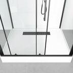 Душевая кабина Acquazzone Viktoria 120х80 120SL BLACK стекло прозрачное, профиль черный