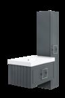 Мебель для ванной комнаты La Fenice Cubo 80 см, подвесная, 1 ящик, Grigio