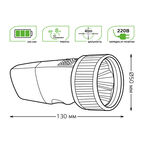Фонарь Gauss ручной GFL103 1W 40lm NI-MH 250mAh LED