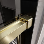 Душевая дверь Veconi Premium Trento 130х200 PTD40-G-130-01-C4  стекло прозрачное, профиль золото