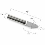 Гравер DJTOL NJ6.6020 конусный (по дереву, композиту (АКП), цветным металлам (алюминий, латунь, медь, бронза))