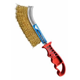 Щетка по металлу VertexTools латунь с пластиковой ручкой