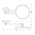 Зеркало косметическое настенное FBS LUX 020