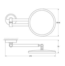 Зеркало косметическое настенное FBS LUX 020