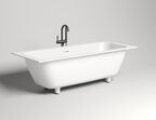 Ванна из искусственного камня Salini  Orlanda Axis Kit S-Stone 190х80 103321M белая матовая, встраиваемая