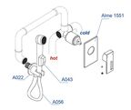 Гигиенический душ со смесителем Wasserkraft Alme A01556 хром