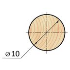 Круглый погонаж деревянный сращенный 10x1000 мм хвоя Экстра
