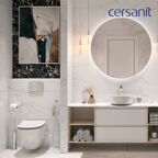 Унитаз с инсталляцией Cersanit City 64917 безободковый, с крышкой микролифт