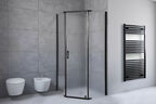 Душевой уголок Royal Bath 120х100 RB 1210TR-C-BL стекло матовое, профиль черный