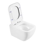 Подвесной унитаз BelBagno Alpina BB10100CHR/SC безободковый, с крышкой микролифт, белый