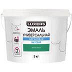 Эмаль акриловая универсальная Luxens цвет зеленый матовый 5 кг