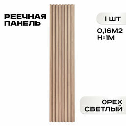 Реечные панели ПВХ LAKO DECOR "Орех светлый" 1000*160*23мм