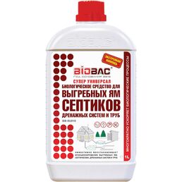 Биологическое всесезонное концентрированное средство для выгребных ям, септических и дренажных систем БиоБак BB-SU010