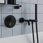 Cмеситель для ванны и душа Paini Cox Grip 7GPZ6911 встраиваемый, без душевой лейки, черный матовый