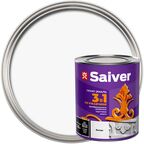 Грунт-эмаль 3 в 1 Saiver гладкая цвет белый 0.8 кг