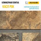 Плитка клинкерная Керамин Касл Рок 4 24,5x6,5 см коричневый 0,54 м²