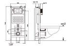 Комплект подвесного унитаза с инсталляцией Abber Rechteck AC1201-AC0105-AC0121 безободковый, крышка с микролифтом, белый, кнопка хром