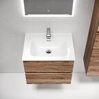 Тумба с раковиной Sancos Urban UR60ECH 60 см подвесная, 2 ящика, дуб чарльстон