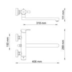 Смеситель Wasserkraft для ванны Berkel 4802L