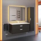 Мебель для ванной комнаты Uperwood Modul 97 см подвесная, черная матовая