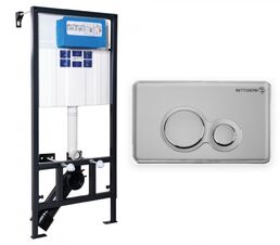Инсталляция Bettoserb Sava Fix Slim 40006456 + клавиша Morava 40006464 хром глянцевый
