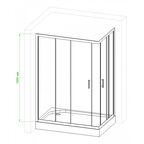 Душевой уголок Royal Bath 100х115 RB11510HPD-T стекло прозрачное, профиль белый, без поддона