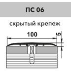 Порог алюминиевый одноуровневый стык 100х900 мм серебро анодированное