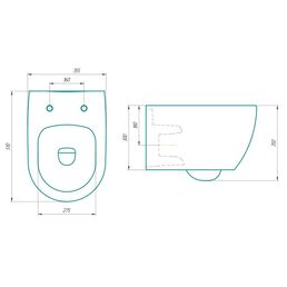 Унитаз подвесной Gesso Home de luxe Деймос безободковый с сиденьем дюропласт микролифт (9021118)