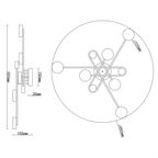 Люстра потолочная светодиодная Arte Lamp Taygeta с пультом управления 15 м² регулируемый белый свет цвет черный