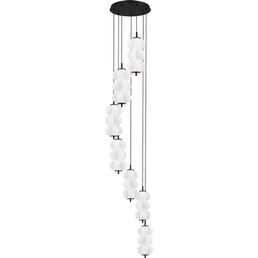 Каскадный подвесной светильник ST Luce Talisman SL6121.403.07 Черный/Белый LED 7*8W 3000K