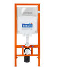 Комплект унитаз с инсталляцией BelBagno Amanda BB051CHR/BB051SC/BB002-80/BB005-PR-CHROME безободковый, микролифт, белый, кнопка хром