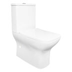 Унитаз-компакт безободковый Azario Fresco AZ-8302 с крышкой микролифт, белый