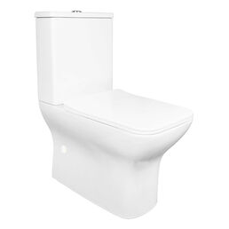 Унитаз-компакт безободковый Azario Fresco AZ-8302 с крышкой микролифт, белый