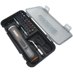 Отвертка аккумуляторная WORX WX242, 4В, 5Нм, 1,5Ач, набор оснастки.