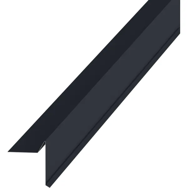 Планка ветровая для гибкой кровли 60x90 мм 2 м 0.4 мм RAL 7024 темно-серый