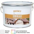 Краска по дереву Husky Siberian полуматовая цвет белый база А 9 л