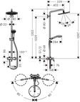 Душевая стойка Hansgrohe Croma Select 280 Air 1jet Showerpipe 26791000 без излива, хром
