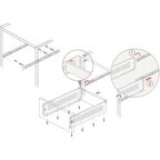 Направляющая роликовая MB08601 86x500 мм, металл, цвет белый