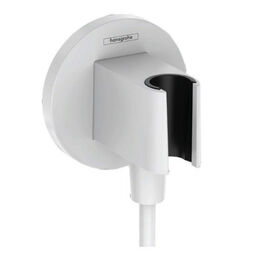 Шланговое подключение Hansgrohe Fixfit S 26888700 для душа с держателем лейки белый матовый