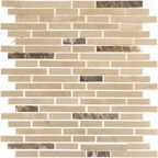 Мозаика Mir Mosaic Natural S-line бежевая из натурального камня 305х305х10 мм глянцевая