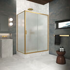 Душевой уголок Vegas-Glass 165x75 ZP+ZPV Protec h1900 165*75 03 10 профиль золото матовое, стекло сатин
