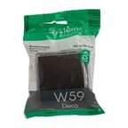 Выключатель встраиваемый Systeme Electric W59 Deco 1 клавиша, цвет графит