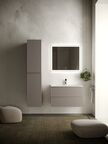 Тумба с раковиной Sancos Snob R SNR80SM 81 см подвесная, Doha Soft