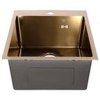 Мойка для кухни врезная М3G Delinia 40x50 см глубина чаши 19.1 см нержавеющая сталь цвет золото