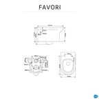 Унитаз подвесной Sensea Favori HDC770WH душевой смыв с сиденьем микролифт