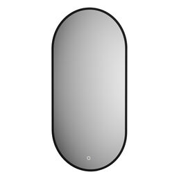 Зеркало Defesto AURA DF 2922S 40х80 см, с LED-подсветкой, сенсорный выключатель, нейтральный белый свет, рама черная
