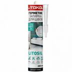 Герметик-затирка силиконовый санитарный Litokol Litosil (280мл) черный графит