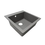 Мойка для кухни врезная Delinia 51x51 см глубина чаши 20 см кварц цвет серый шелк