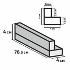 Угол для кухонного шкафа Аша Белая 4x76.5 см Delinia ID ЛДСП цвет белый